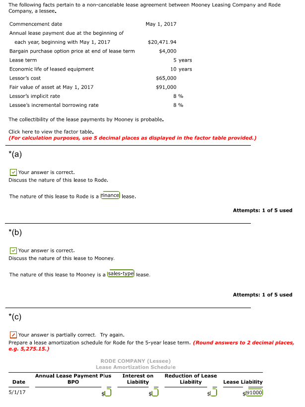 Solved The Following Facts Pertain To A Non-cancelable Lease | Chegg.com