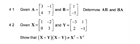 Solved 3 -1 4 1 Given A and B Determine AB and BA 4 7 -5 -3 | Chegg.com