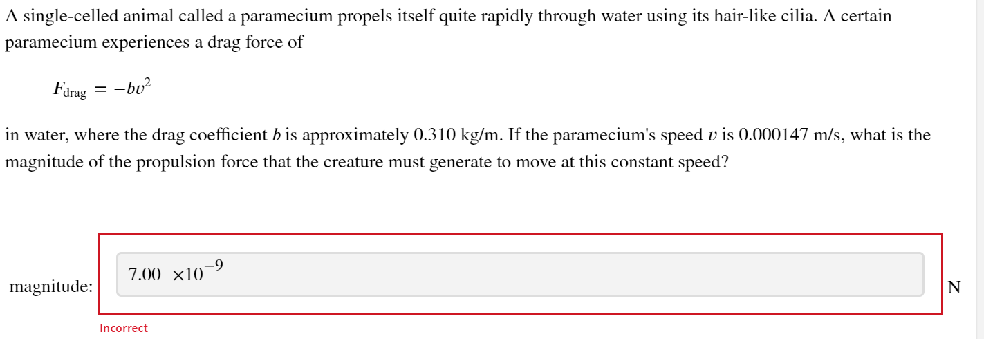 A single-celled animal called a paramecium propels itself quite rapidly through water using its hair-like cilia. A certain pa