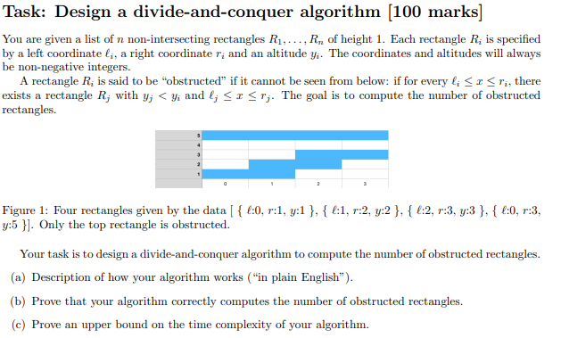 Task: Design a divide-and-conquer algorithm (100 | Chegg.com