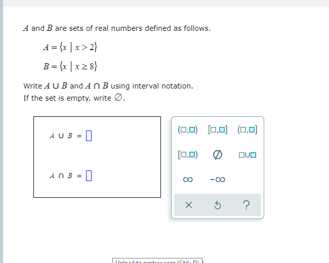 Solved A And B Are Sets Of Real Numbers Defined As Follows. | Chegg.com