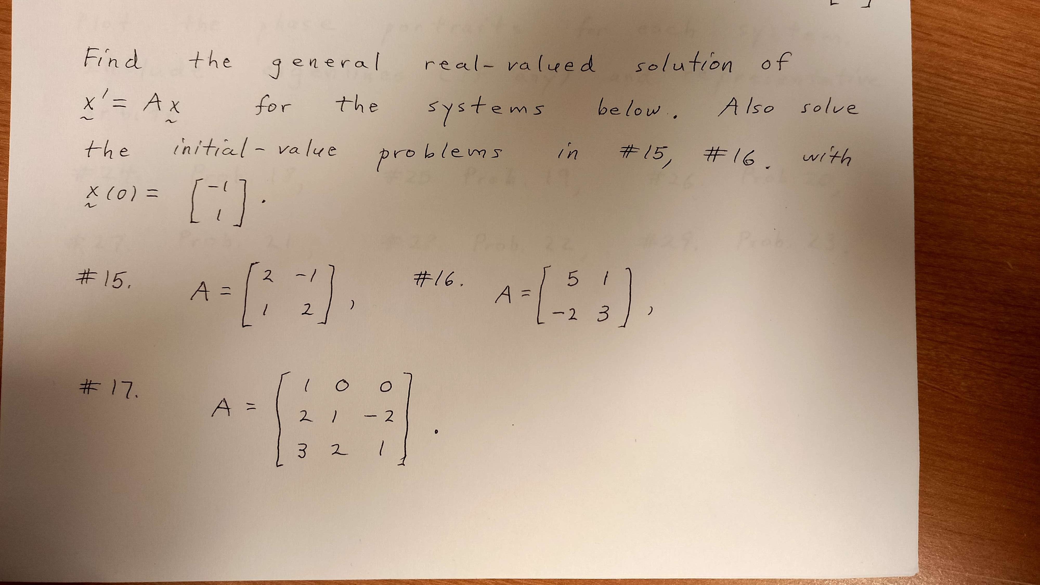 Solved Find The General Real Valued Solution Of X∼′ A∼x For