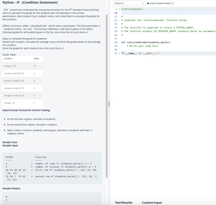 Solved Python - IF - (Condition Statement) XYZ' school had | Chegg.com