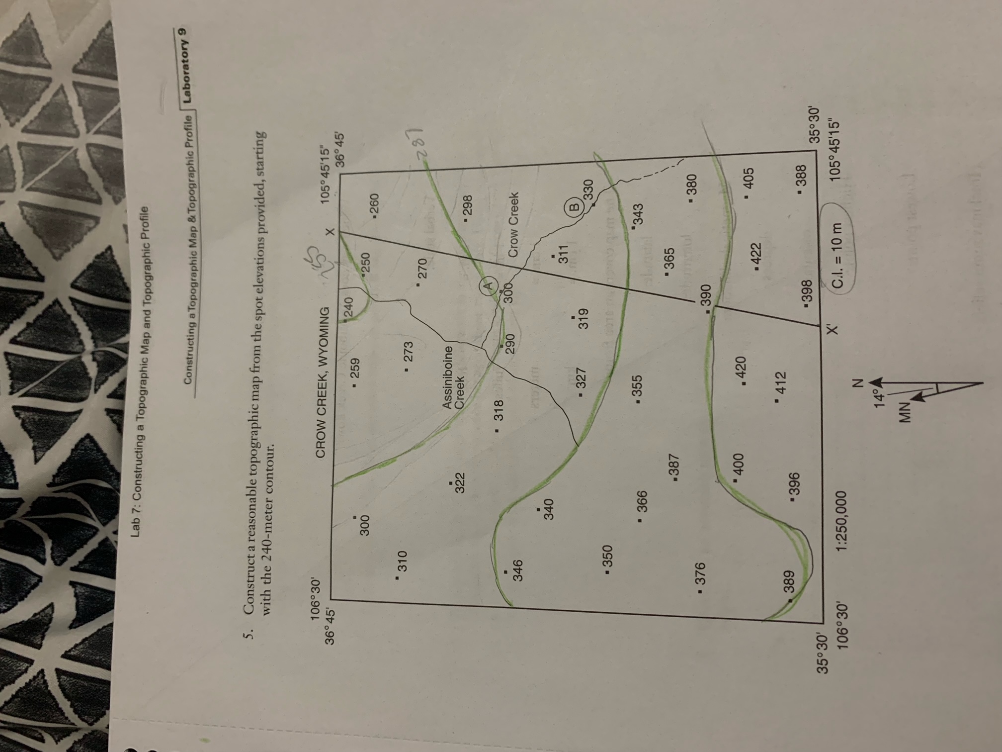 Solved 5. Construct A Reasonable Topographic Map From The | Chegg.com