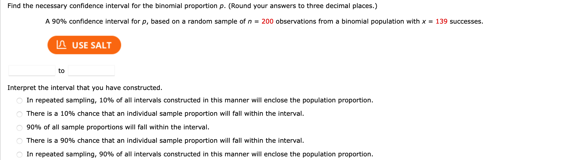 Solved Find the necessary confidence interval for a | Chegg.com