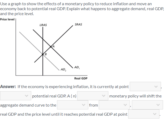 Solved Use a graph to show the effects of a monetary policy | Chegg.com