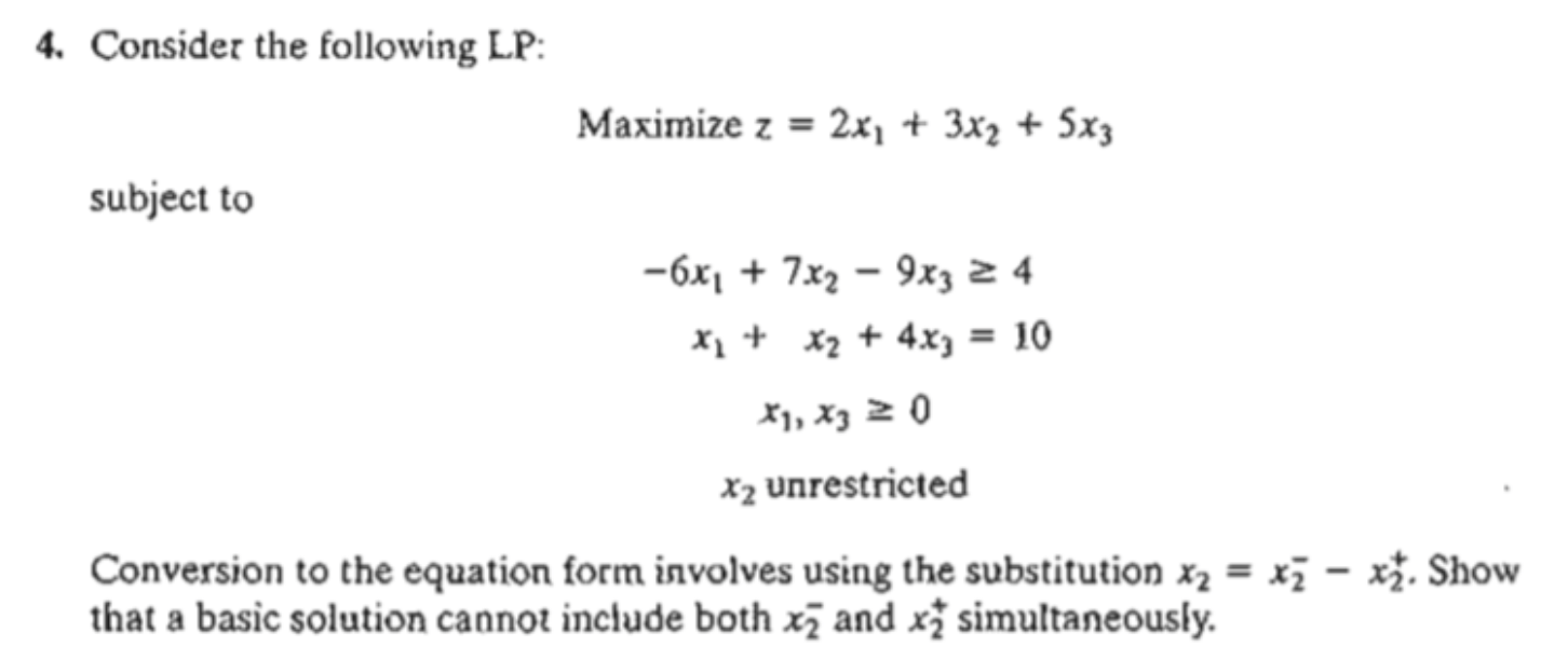 Solved 4 Consider The Following Lp Maximize Z 2x1 3x2 5x3