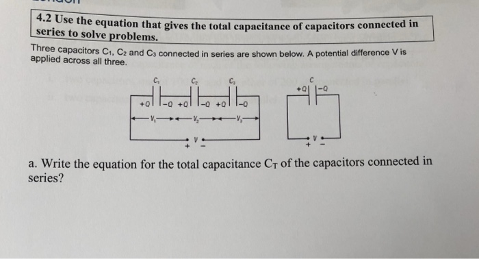Solved 2 Use the equation that gives the total capacitance | Chegg.com