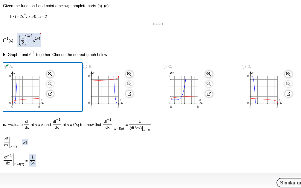 Solved I dont know how to get the first answer for f-1(x): | Chegg.com