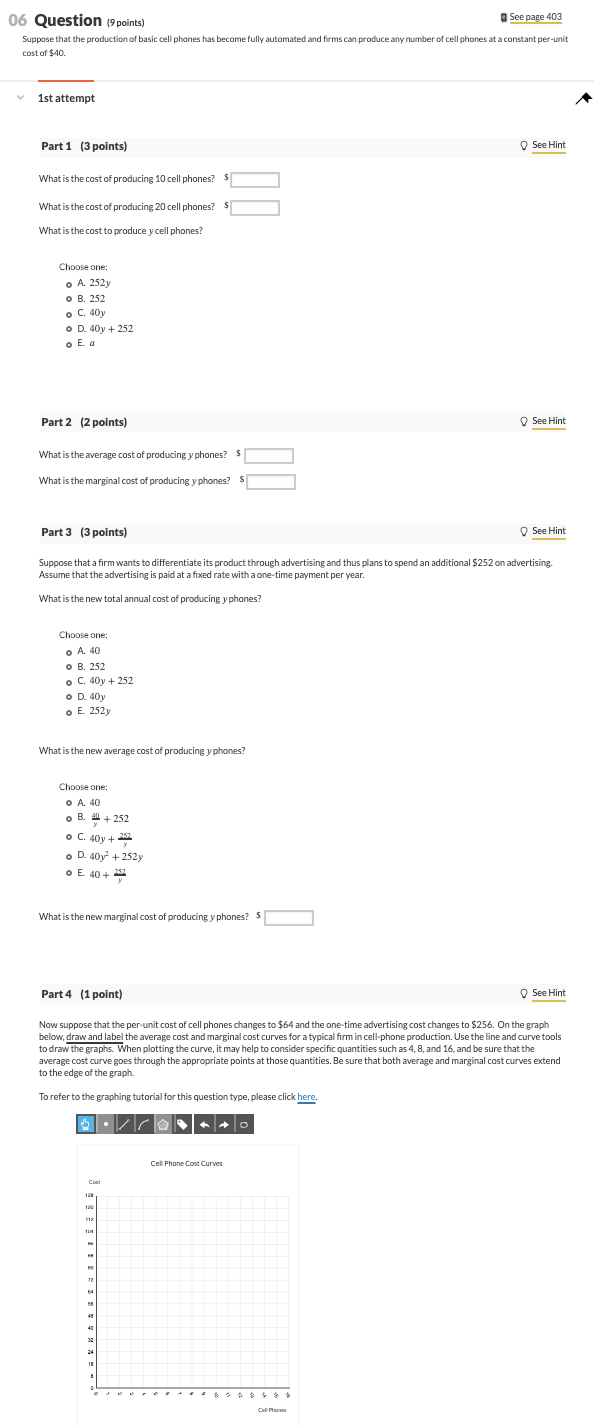 Solved 06 Question 19 points) See page 403 Suppose that the | Chegg.com