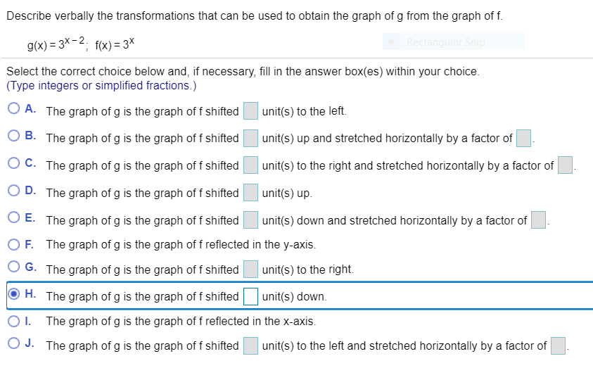 Solved Describe Verbally The Transformations That Can Be Chegg Com
