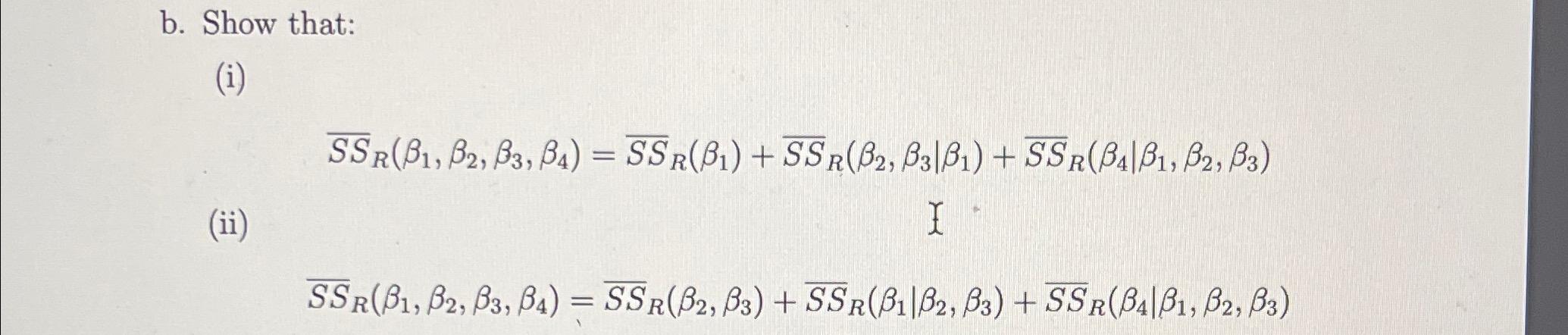 Solved B. Show That: (i) | Chegg.com