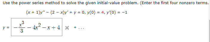 Solved . Use the power series method to solve the given | Chegg.com