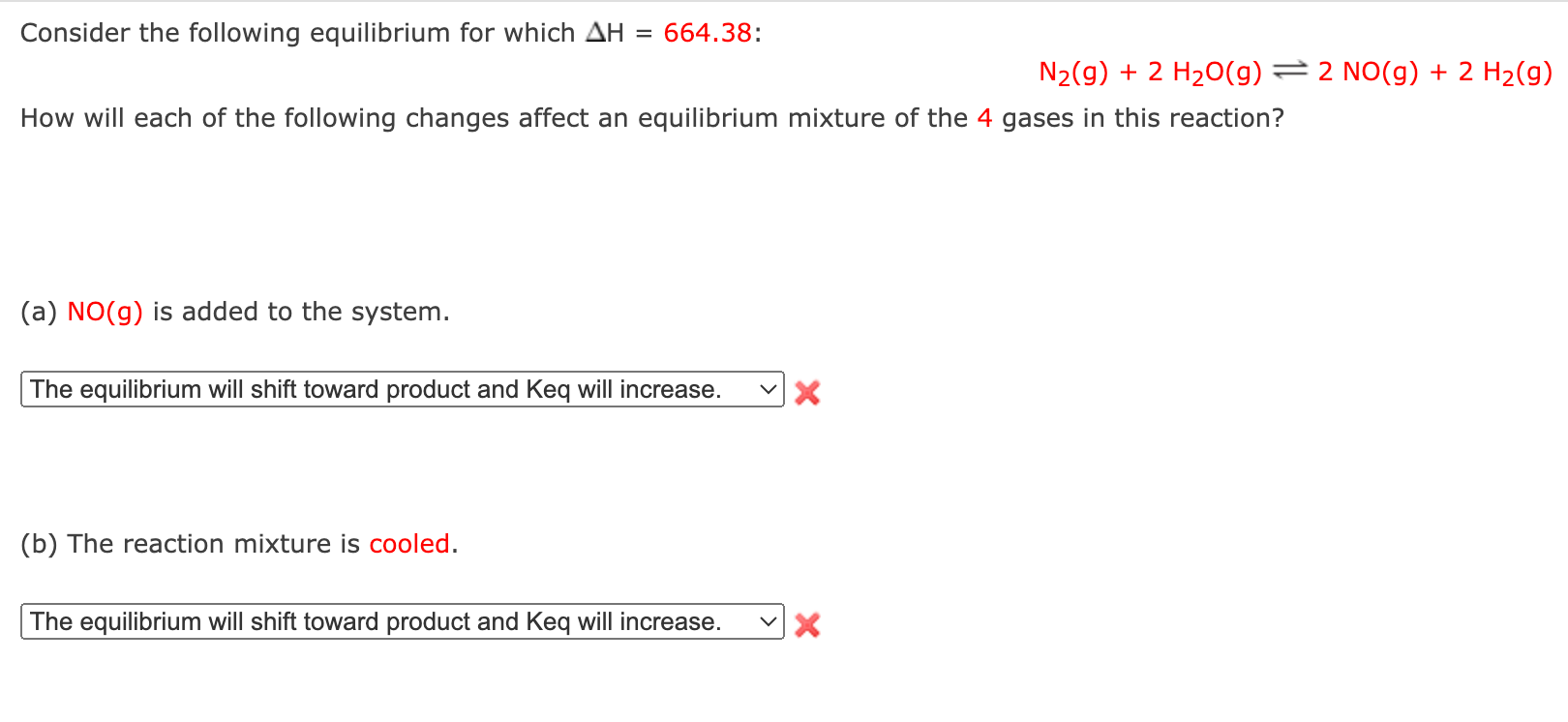 Solved Consider the following equilibrium for which | Chegg.com
