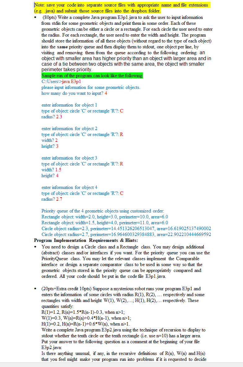 Solved Note: save your code into separate source files with | Chegg.com