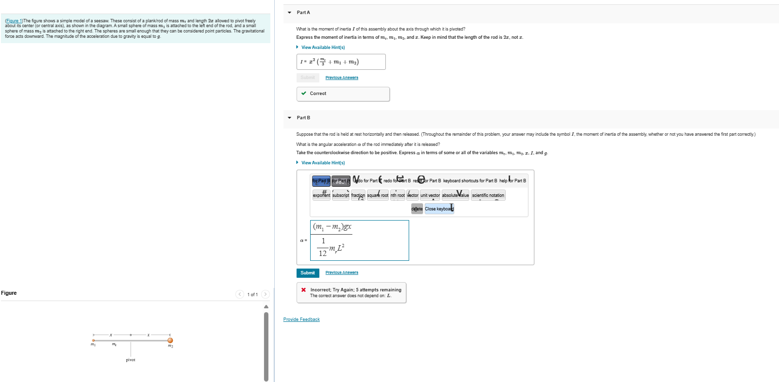 Solved (Figure 1) ﻿The figure shows a simple model of a | Chegg.com