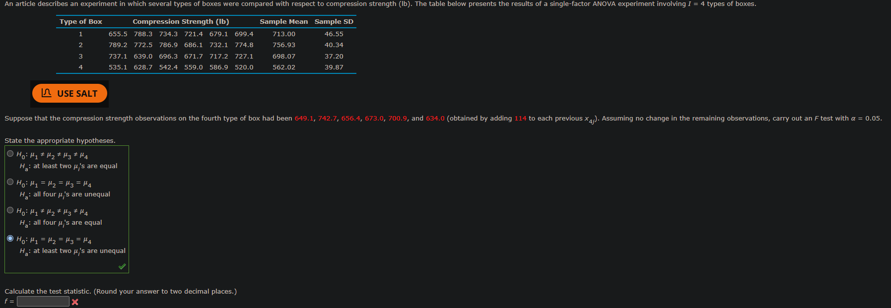 Solved f = | Chegg.com