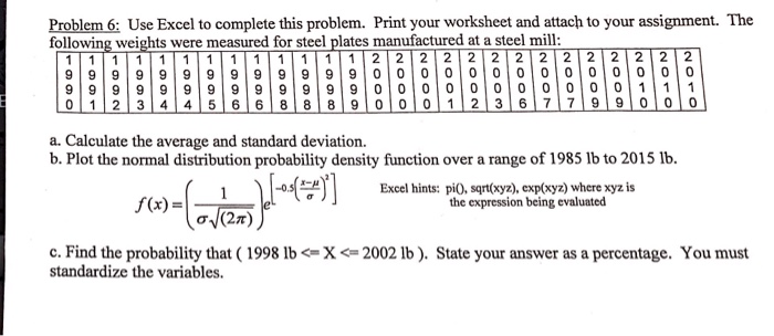 Solved Use Excel to complete this problem. Print your | Chegg.com