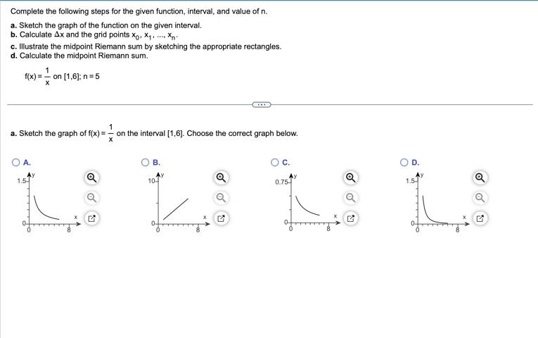 Solved Complete the following steps for the given function, | Chegg.com