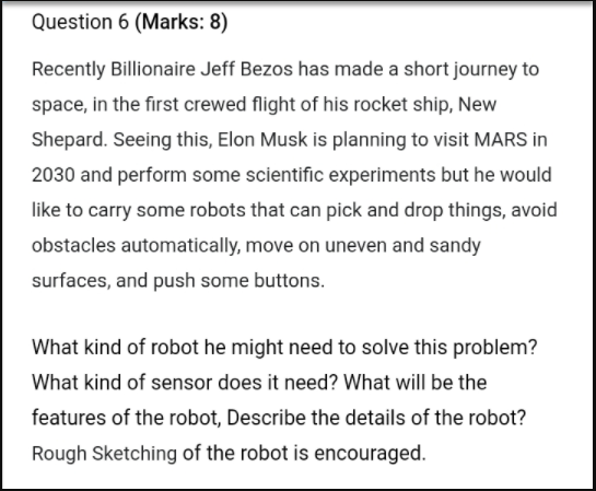 Solved Question 6 (Marks: 8) Recently Billionaire Jeff Bezos | Chegg.com