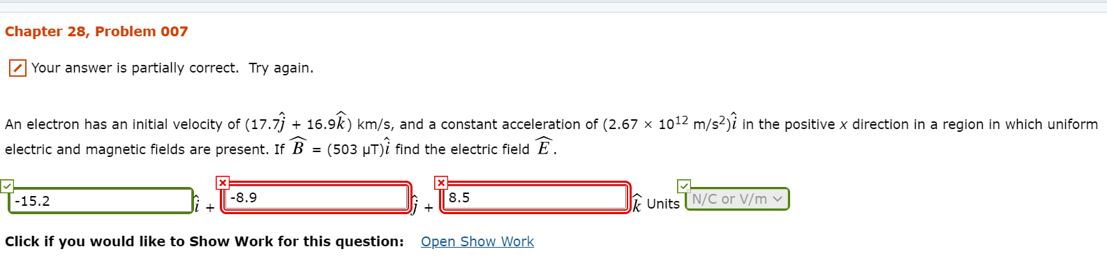 Solved Chapter 28 Problem 007 Your Answer Is Partially C Chegg Com