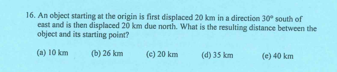 solved-16-an-object-starting-at-the-origin-is-first-chegg