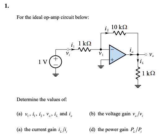 Solved For The Ideal Op-amp Circuit Below: Determine The 