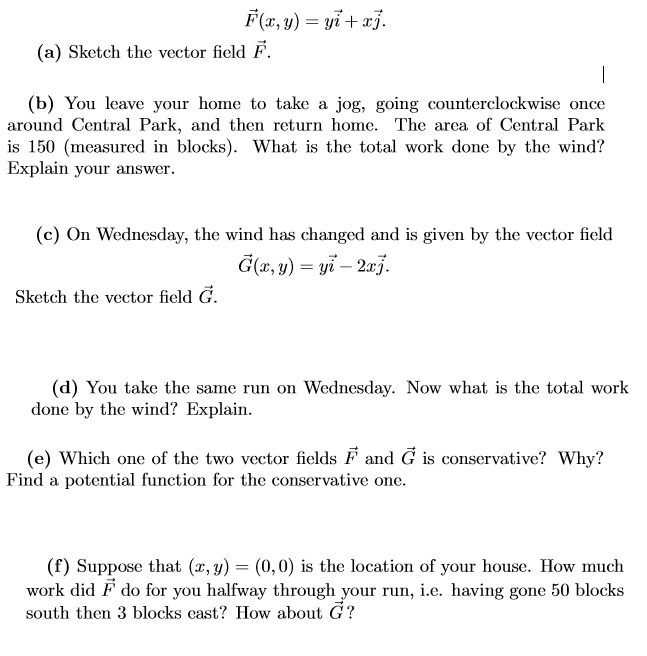 Solved F X Y Yi Xj A Sketch The Vector Field F B