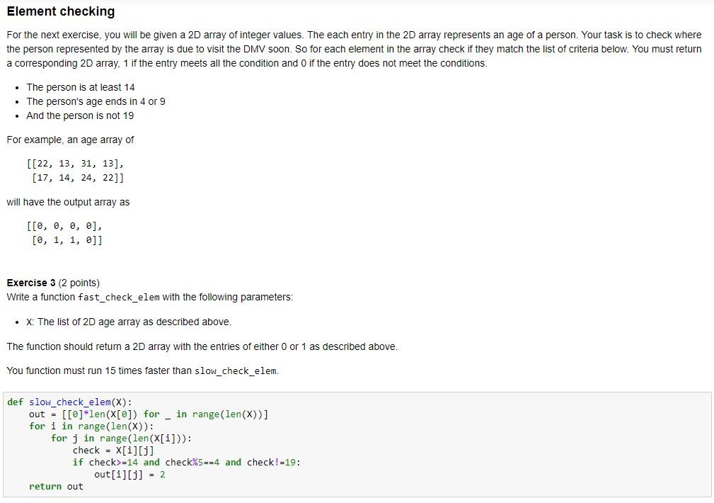 Element checking For the next exercise, you will be | Chegg.com