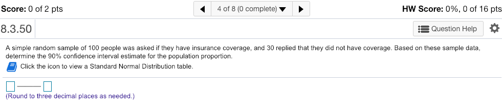 Solved Score: 0 of 2 pts 4 of 8(0 complete)I Hw Score: 0%, 0 | Chegg.com