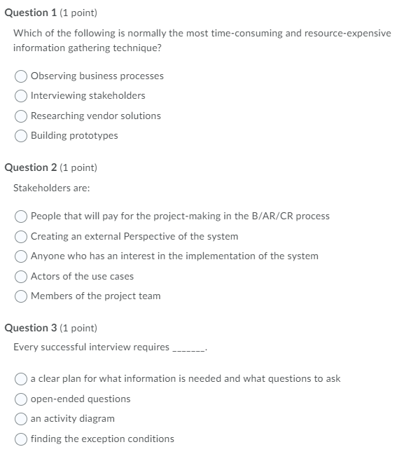 Solved Question 1 (1 point) Which of the following is | Chegg.com