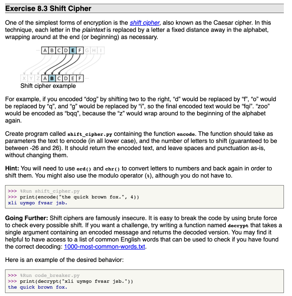 solved-exercise-8-3-shift-cipher-one-of-the-simplest-forms-chegg