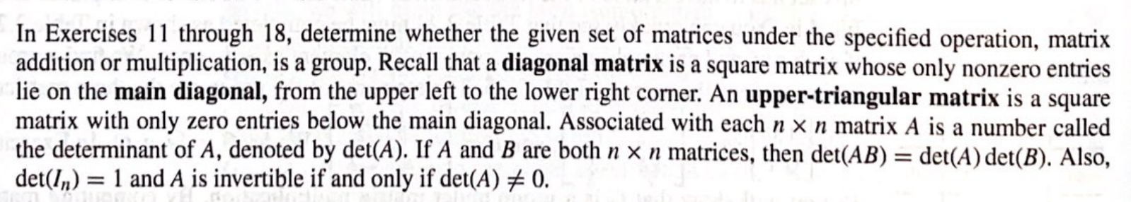 Solved In Exercises 11 through 18, determine whether the | Chegg.com