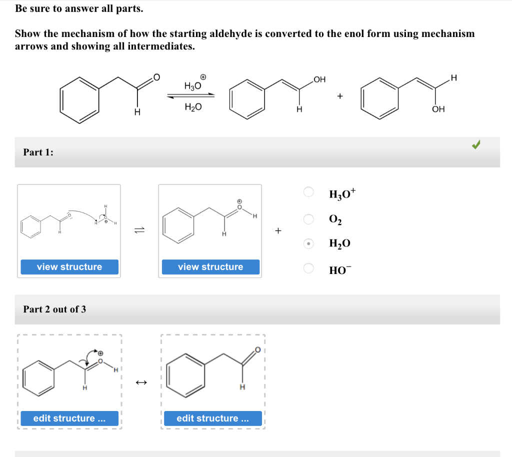 Solved Be sure to answer all parts. Show the mechanism of
