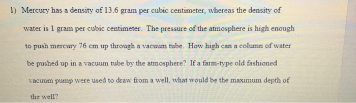 1 gram 2024 per cubic centimeter