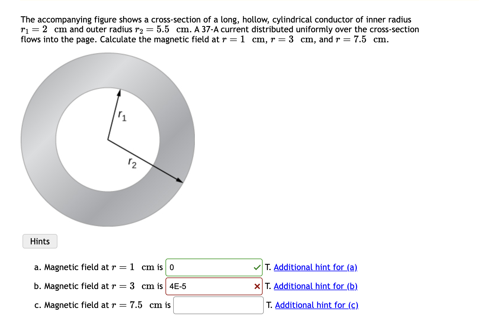 Solved The accompanying figure shows a cross-section of a | Chegg.com