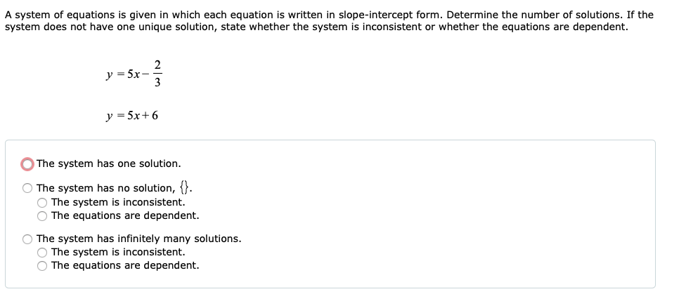 Solved A system of equations is given in which each equation | Chegg.com