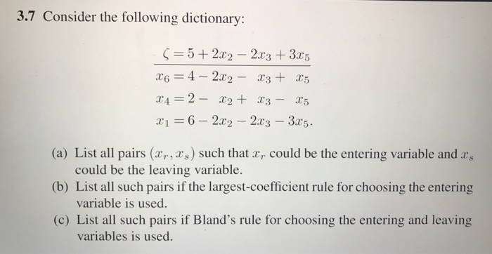 Solved Consider The Following Dictionary: (See Photo) | Chegg.com