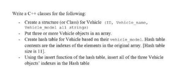 Solved Write a C++ classes for the following: Create a | Chegg.com