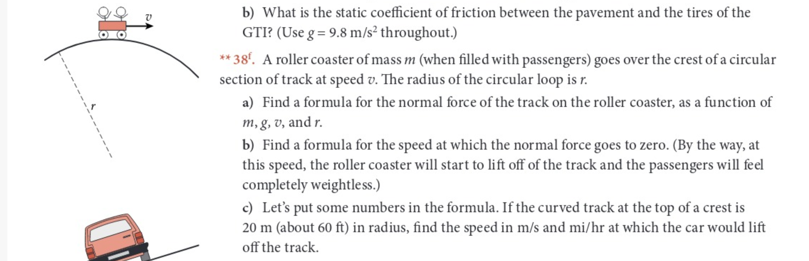 Solved V b) What is the static coefficient of friction | Chegg.com