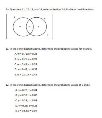 Solved For Questions 11, 12, 13, and 14. refer to Section | Chegg.com