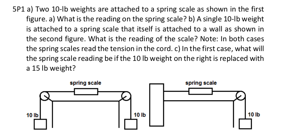 solved-5p1-a-two-10-lb-weights-are-attached-to-a-spring-chegg