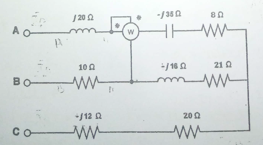 Solved The Circuit In The Figure Is Powered By A Three-phase 