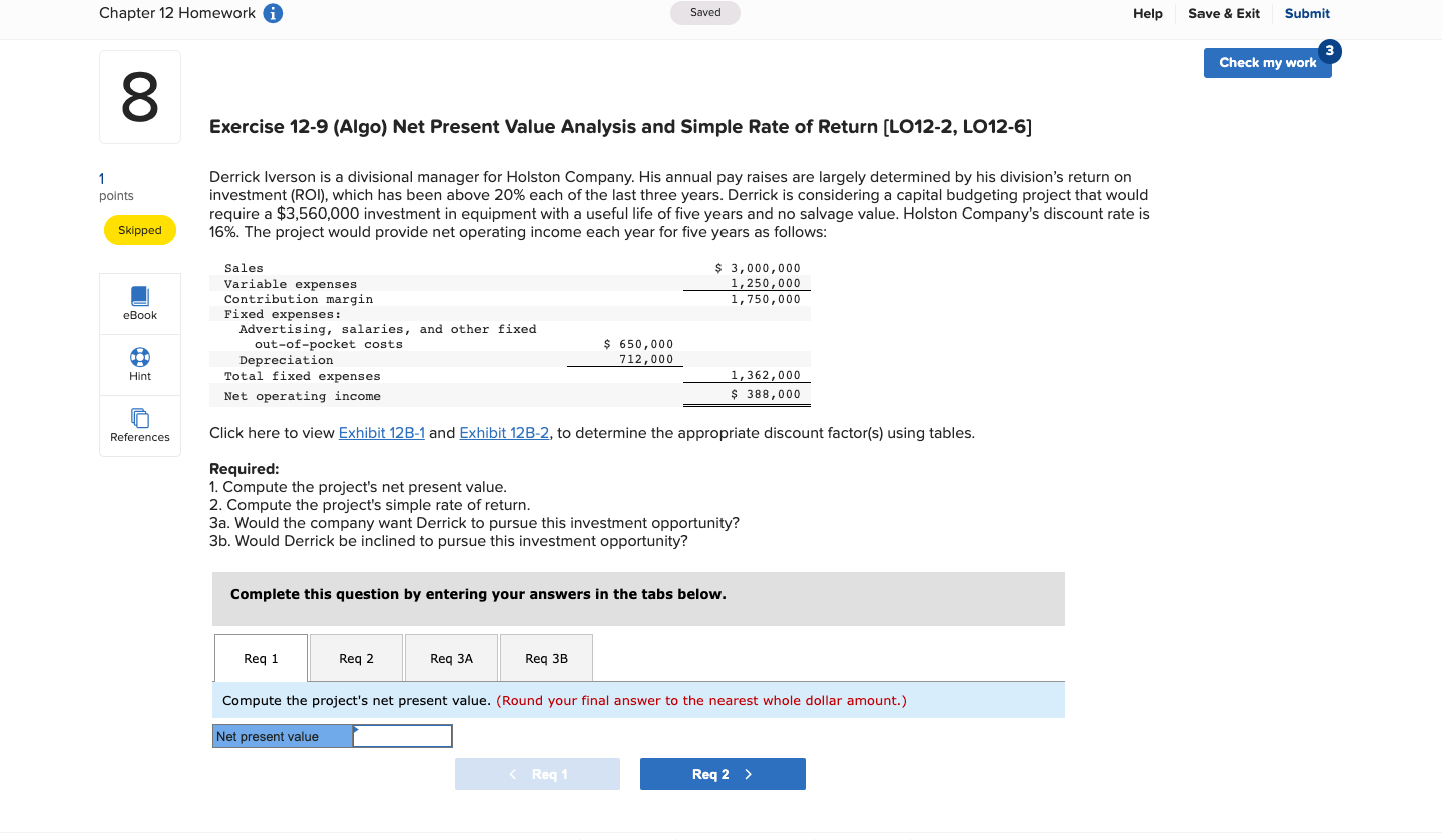 Solved Chapter 12 Homework i Saved Help Save & Exit Submit 3 | Chegg.com