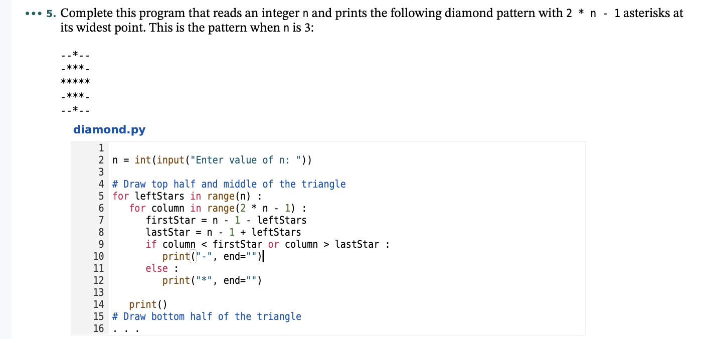 Solved .. 4. Complete the following program that displays: | Chegg.com