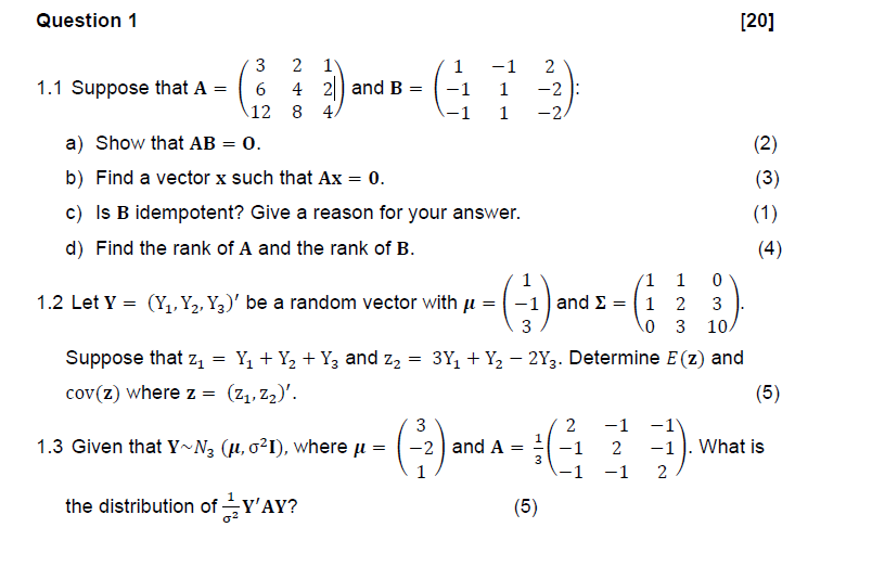 Solved Question 11.1 ﻿Suppose that | Chegg.com