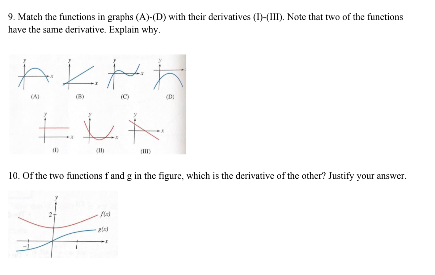 Solved 9 Match The Functions In Graphs A D With Their 6094