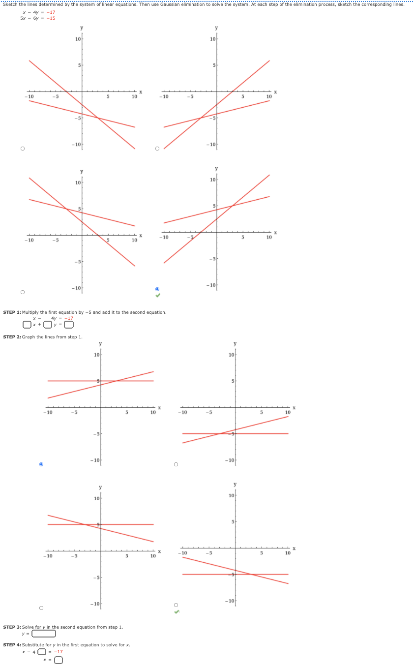 Solved Sketch the lines determined by the system of linear | Chegg.com
