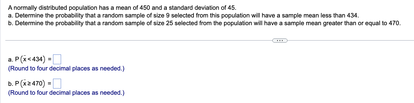 Solved A normally distributed population has a mean of 450 | Chegg.com