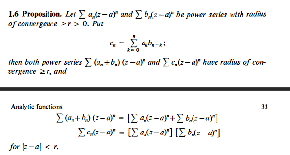 Solved 1.6 Proposition. Let ,(2-a)" And B.(z–a)" Be Power | Chegg.com